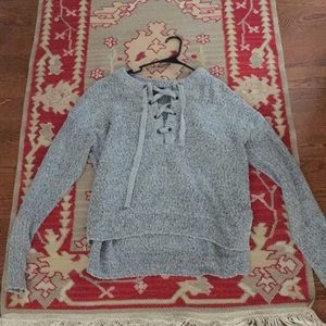 Front tie/ lace up sweater